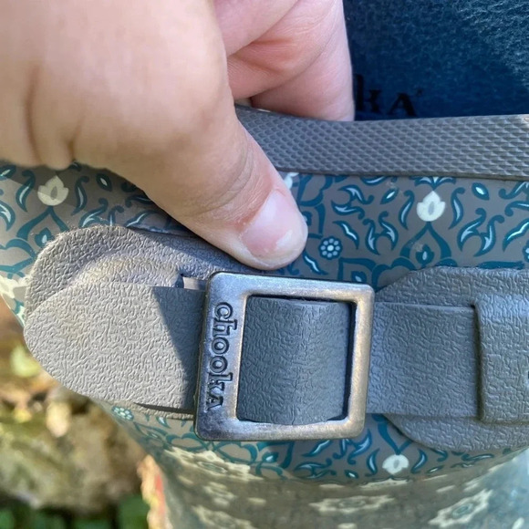 Chooka Eastlake Isa Mid Rain Boot Wellie Mandala Print Gray Womens 6 - Picture 5 of 9